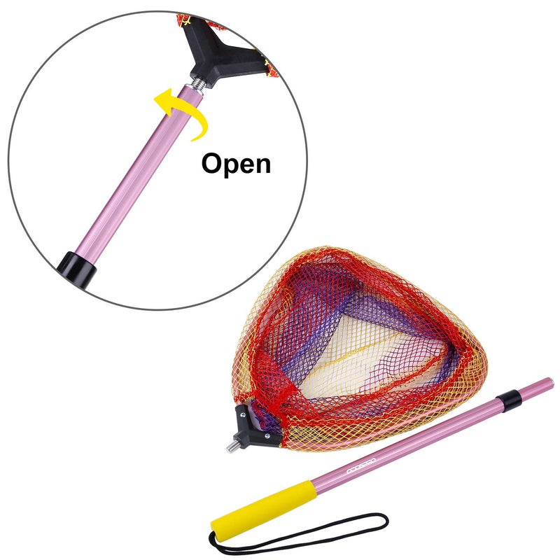 ODDSPRO Kids Fishing Net, Telescoping Bait Net, Minnow Net, Butterfly Net - 11.4" Net Depth, Handle Extends to 30" for Easy Catch and Release - Image 4